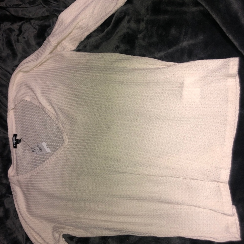 White V-neck